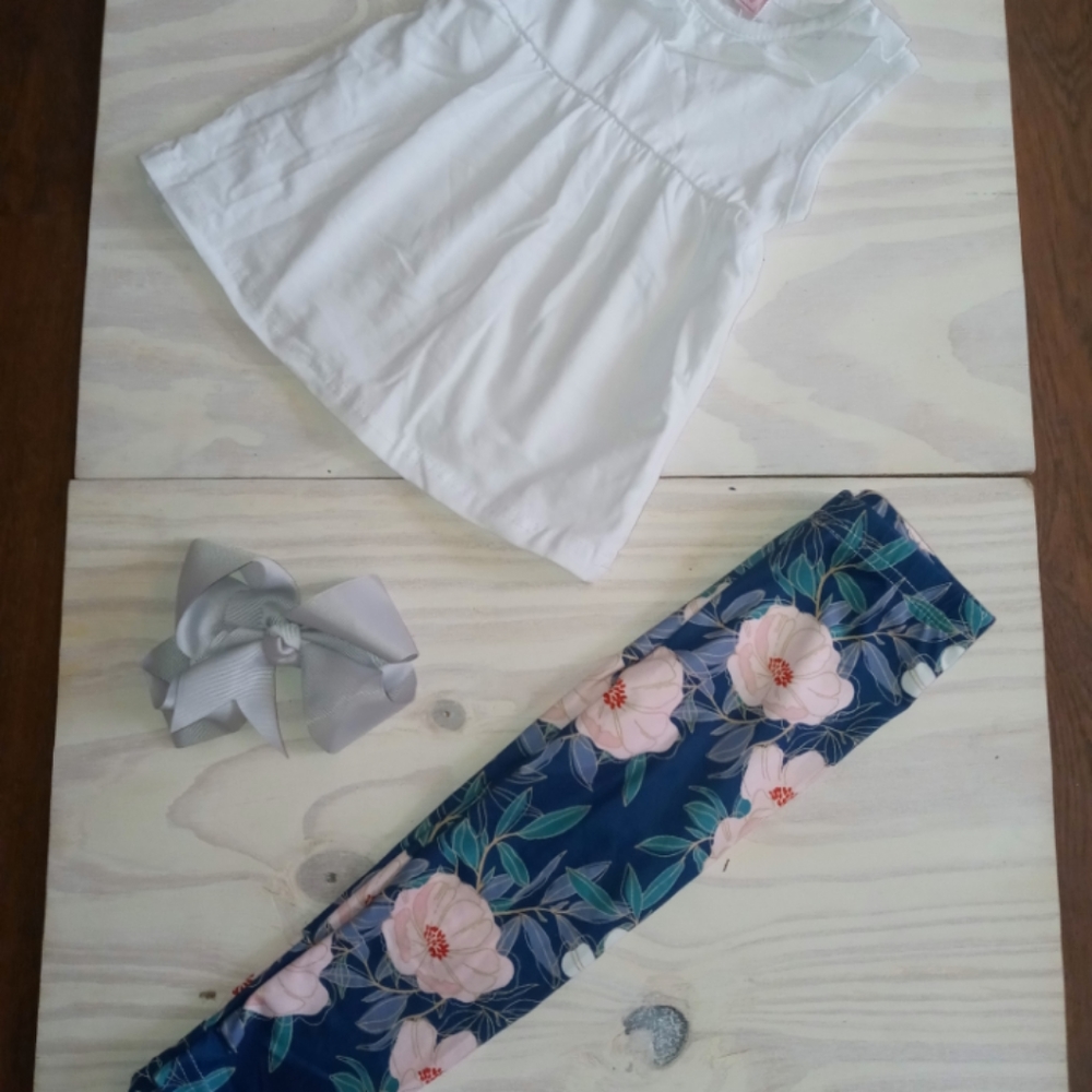 Baby and Little girl 2-piece capri set